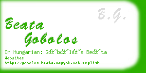 beata gobolos business card